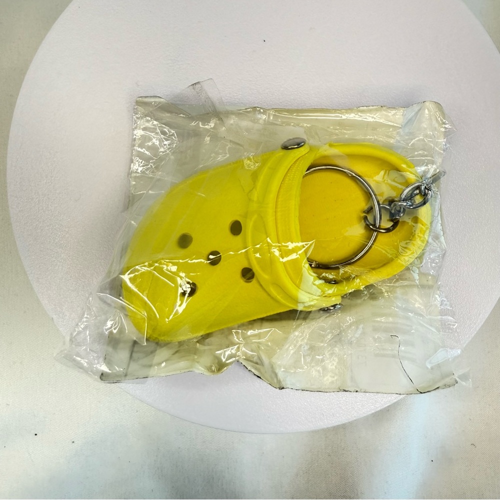 Mini Yellow Slip On Shoe Keychain FOB or Bag Charm NIP